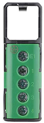 Tableau electrique - Coffret electrique - Disjoncteur - Bornier electrique - Embout de cablage - Borne de connexion électrique - Debflex 707357 Bornier terre vert 5 trous