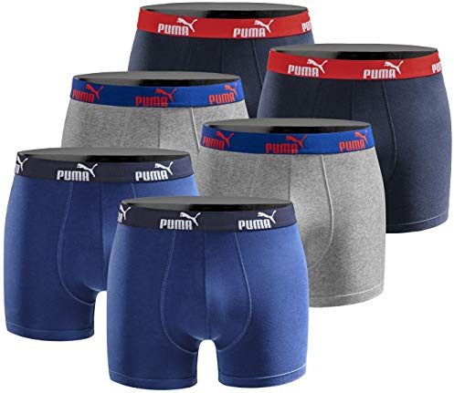 Puma Boxershorts i 6-pack för herr, basplagg, svart begränsad utgåva, XL
