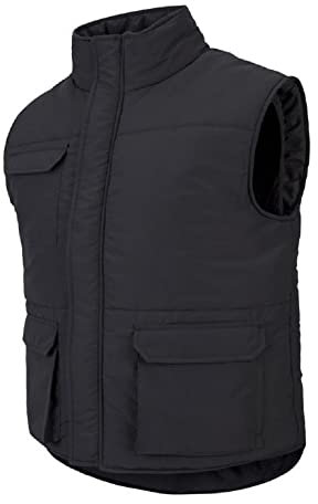 Velilla 205901 0 XL vadderad väst med flera fickor, storlek XL, svart