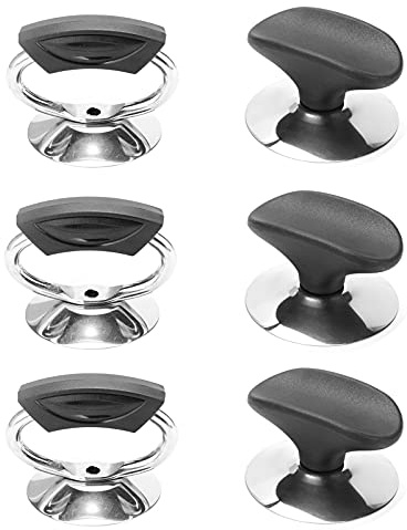 No 6 Piece Pot Lid Handle Universal Replacement Stainless Steel Pot Lid Knob Handle Home Kitchen Cookware Replacement Parts
