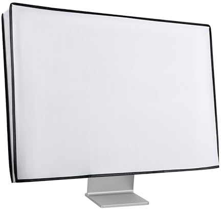 kwmobile Housse écran ordinateur compatible avec 27-28 moniteur - Housse protection d'écran PC - blanc
