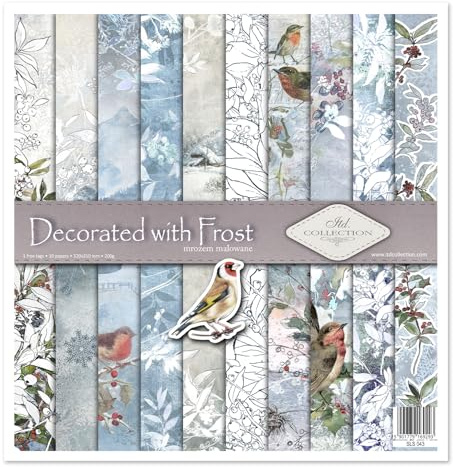 ITD Collection - Scrapbooking-paket 30 x 32 cm, scrapbooking-papper, dekorativt papper, decoupage, korttillverkning, pappersstorlek – 310 x 320 mm (SLS-043 -HS code 48025890)