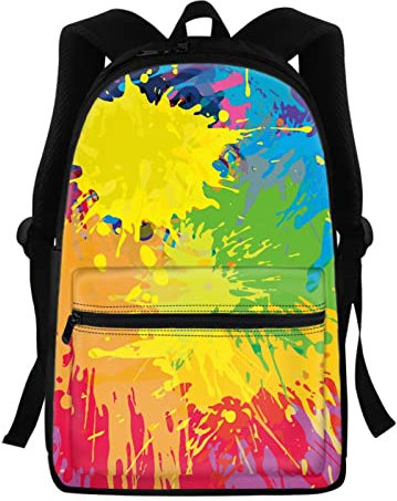 Belidome Fashion Backpack Color Splash Daypack School Bag for 5-19 Years Old Kids Teen Boys Girls
