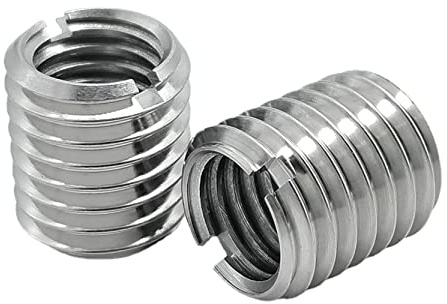 Anawakia Lot de 10 écrous filetés auto-taraudeurs, en acier inoxydable (M14 x 2 M18 x 2,5 x 20 mm)