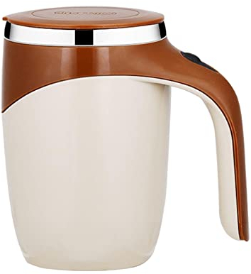 QOTSTEOS Self Stirring Mug, Automatic Magnetic Electric Stainless Steel Self Mixing Tumbler For Coffee Tea Hot Chocolate Milk, Fit Home Office Travel