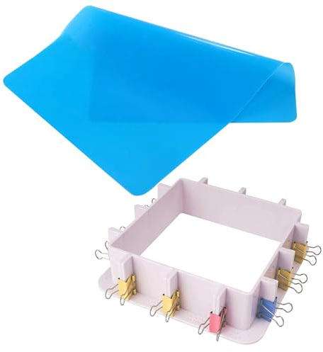 Attuslla Cadre Réglable Moule en Silicone Résine Réglable Moule en Résine Support de Cadre pour Bougies DIY