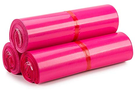 HKYBCF Express Verpackungstasche 100 stücke Bunte Express Neue Kurierbeutel Selbstklebende wasserdichte Feuchtigkeitsgemäße Kunststoff Polyumhüllgeschenk Versandbeutel (Color : Rose, Size : 20x30cm)