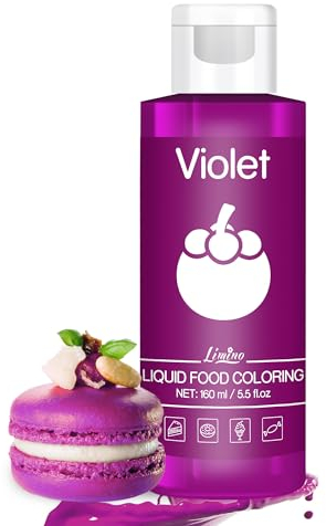 Food Colouring - Vivid Food Colouring for Baking, Cake Decorating, Cookie, Fondant and Macaron - Liquid Tasteless Food Colour Dye for Airbrush, Drinks, DIY Slime Making and Crafts - 160ml (Violet)