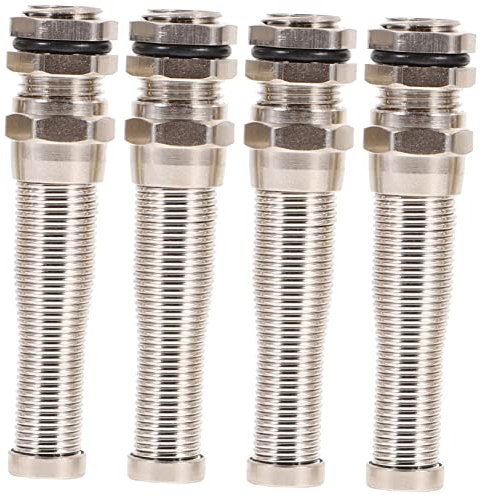 Veemoon 4stücke Teiliges Zugentlastung-kabelverschraubungsset Aus Messingfarbener Wasserdichter Metall-knickschutz-Kupplung Für Outdoor-Beleuchtung Und Elektrogeräte