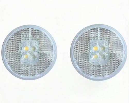 MelTruck® 2x Weiße LED Umrissleuchte Begrenzungsleuchte E9 für Anhänger Trailer Wohnwagen LKW
