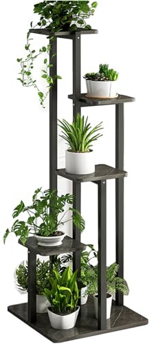 HUHJYUGE Pflanzenständer Metall, Blumenständer Pflanzenregal Blumenregal Indoor, Mehrstöckig Pflanzenregal, für Zimmerecke, Wohnzimmer, Balkon, Terrasse (C)