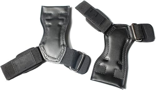ZGYOZMNG Sporthandschuhe aus Rindsleder zum Gewichtheben, Wickeln von Hanteln, Langhanteln, Fitness-Handschuhe, Muskeltraining, Handschlaufe, Powerlifting-Fitnessgerät (A)