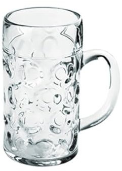 Generico Boccale di birra in SAN trasparente ritulizzabile 500cc o 1300cc finto vetro indistruttibile (1 pezzo 1300cc tacca a 1 litro)