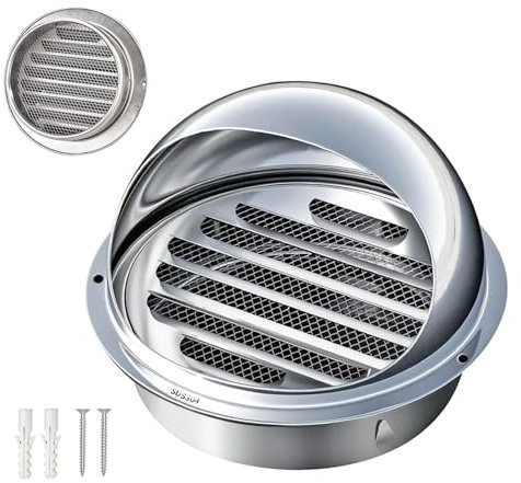 Griglia Di Ventilazione A Sfera In Acciaio Inox 304, Griglia Di Scarico Rotonda Con Feritoia, Cappuccio A Griglia Di Ventilazione Per Protezione Dagli Insetti(160mm/6.3in)