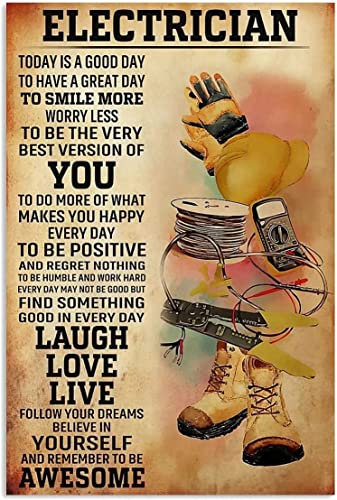 Metal Tin Sign Electrician Equipments Metal Sign Vintage Wall Poster Novelty Bathroom Signs For Kitchen Home Restaurant S