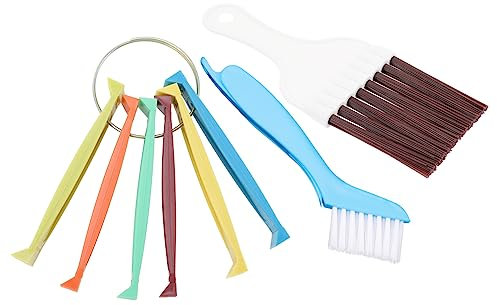 TOPPERFUN 3 Pièces Ensemble De Brosses De Nettoyage Des Ailerons Brosse à Bobine Condenseur Nettoyeur Nettoyant Climatisation Peigne à Ailettes Trousse Plastique