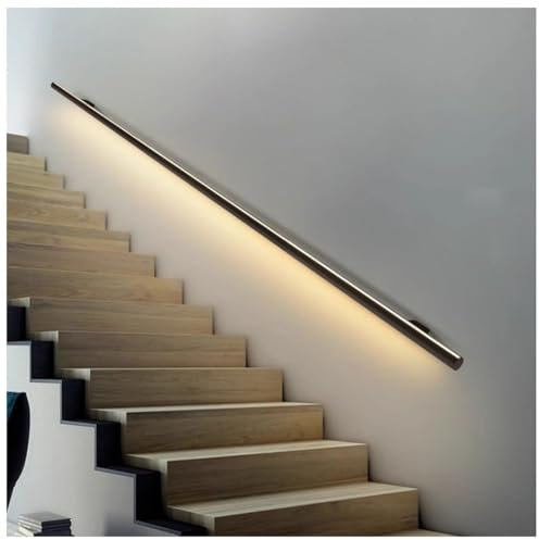 LED Handrail Lighting for Stairs Aluminum Illuminated Handrail for Hallways 50cm Wall Support Bar Modern Corridor Lighting Solution for Homes and Villas
