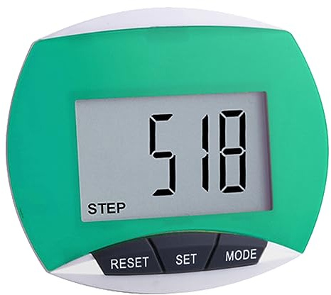 Pedometer Step Counter with Calories Burned and Distance Counting Small Portable Walking Running Pedometer Easy to Use Step for Adults Kids Old Man Green