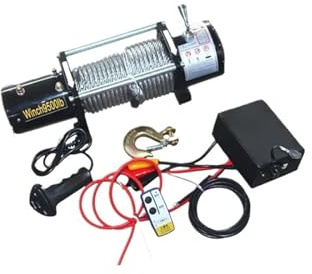 12V 24V 4309kg 3.85KW 6m/min Verricello elettrico montato su auto Verricello elettronico for auto for fuoristrada Verricello freno elettromagnetico(12V)