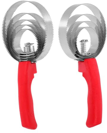 DINHEAROM 2stücke Striegel Für Pferd Aus Edelstahl Mit Metallringen Ergonomischem Griff Zum Entfernen Von Lose Haaren Und Schlamm Wiederverwendbar Für Pferde Hunde Schafe Und Kühe