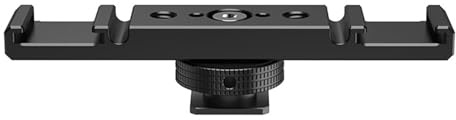 Adaptador de montaje de cámara de aluminio, doble zapata fría, agujero de rosca de 1/4 pulgadas para luces de vídeo, micrófonos, accesorios, adaptador de cámara DSLR