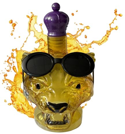 Decantador de Vino | Jarra de con Leopardo para Vino | Objeto Decorativo Coleccionable para Brandy Tequila Sala Estantería Regalo Para Él