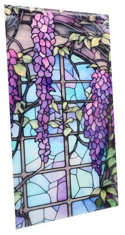 Mobestech Vinilo para Ventanas Privacidad sin Adhesivo Película Estática de Vidrio Esmerilado Vintage Lámina Decorativa para Puertas y Baños PVC Removible Protección UV y Efecto Translúcido