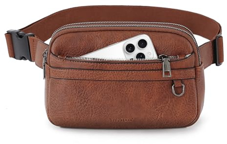 TAMTOMI Umhängetasche Damen, Bauchtasche Damen Elegant Gürteltasche Damen mit Zwei-Wege-Reißverschluss, Crossbody Bag Mode Hüfttaschen mit verstellbarem Riemen