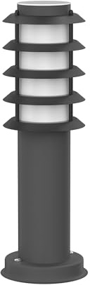 ledscom.de Pilona PORU para exterior, IP44, rejilla, 39cm, antracita, incl. lámpara E27 471lm, blanco extraclaro