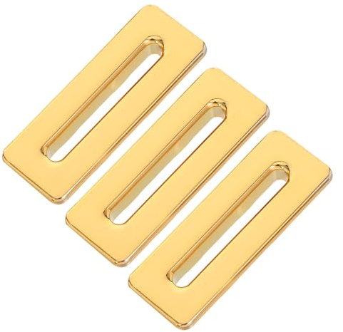 IWOWHERO 3pcs Rectangle Bathroom Sink Overflow Cover Decorative Metal Overflow Plate for Washbasin and Bathtub for Vanity Basin