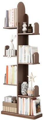 Scaffale for alberi a 7 livelli, libreria verticale curva creativa, scaffale for libri, salvaspazio, adatto for riporre libri e riviste negli uffici domestici(Color 1)