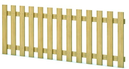 Gartenpirat Holzpaket Lattenzaun Kiefer KDI Typ F Länge 180 cm Höhe 80 cm | Vorgartenzaun mit Zaunlatten, Riegeln & Schrauben | Komplettset zur einfachen Montage