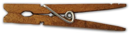 LWR CRAFTS Wooden Large Clothes Pegs 3-5/16 8.4cm 30 Pieces Per Pack (Jacobean)