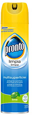 Pronto® Limpiador Aerosol Lima para muebles 5 en 1, Antipolvo y Abrillantador, 300 ml