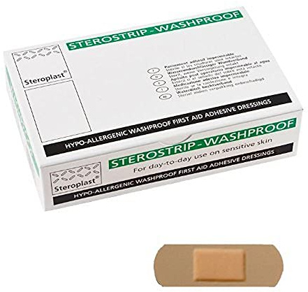 Sterostrip Hypo-allergenic Washproof Plasters, 6 x 2 cm, Pack of 100