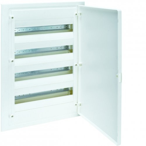 porte opaque - pour coffret hager vega encastré - 4 rangées - 72 modules - hager vf418pr