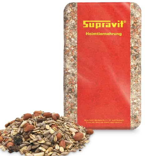 Supravit Balkonfutter für Wildvögel 25kg – Wildvogelfutter schalenfrei | Premium Sonnenblumenkernen, Erdnüssen, Haferflocken & Rosinen | Ganzjahres- & Winterfutter