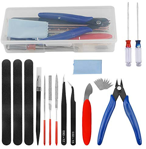 WMYCONGCONG 24 Stück Modellbau Werkzeug Set, Gundam Modeler grundwerkzeuge, Modell Werkzeuge Kit für Hobby Modellbau Anfänger Assemble Building