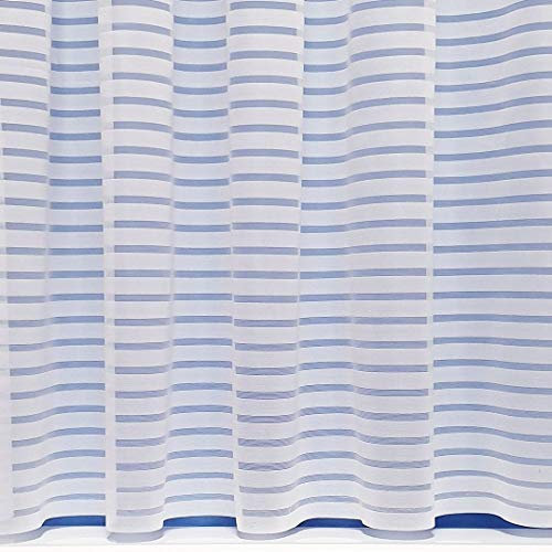 John Aird Paris Horizontal Design Net Curtain - Sold By The Metre - (Drop: 54 (137cm))