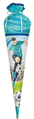 ROTH Schultüte Stoffwunder - Fußballstar 70 cm groß - rund Stoffschultüte Spitze