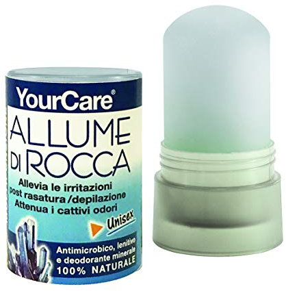 YourCare Allume di Rocca Stick 120g - Deodorante Uomo e Donna Naturale per Ascelle, Deo Fresh con Azione Purificante e Assorbi Umidità, Alternativa al Deodorante Dove