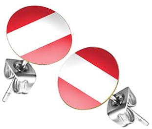 Taffstyle Ohrstecker Ohrringe Fahne Fussball EM WM Länderflagge Fanartikel Land Flagge Schmuck Herren Damen