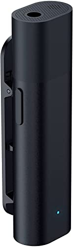 Razer Seiren BT - Bluetooth Microphone for Mobile Streaming (Omnidirectional Microphone, Noise Suppression and Customisation, Wireless, Ultra-light Clip-on Design, Indoor and Outdoor Windsocks) Black