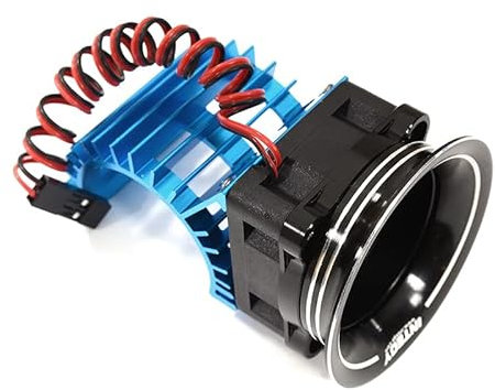 RC-Modell, 28 mm Motorkühlkörper + 25 x 25 mm Lüfter mit Ansaug-Ram-Trichter für Größe 380 und 390