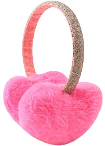 Pesaat Ohrenschützer Winter Kinder Warmer Ohrenwärmer Mädchen mit Kuschelweiches Fleece für 3-8Jahren Teenunisex (Rosa Rot)