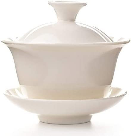 Tasse, bol couvert, tasse à thé, bol à thé, grand service à thé, bol à thé en porcelaine bleue et blanche, bol à trois mains en porcelaine blanche en céramique, pot à main, petit bol à thé, service à