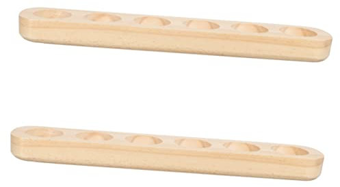 Amosfun 2 Piezas Almacenamiento De De Pascua Canasta De De Madera Puesto De De Encimera Huevera De Madera Tazas Portahuevos De Pascua Cáscara De Huevo Escritorio