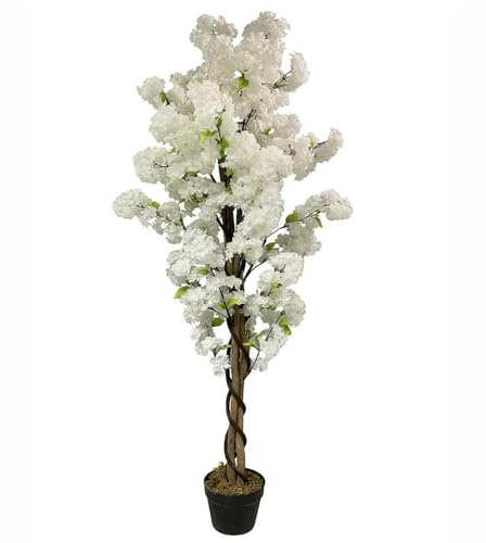Leaf Design UK Realistische künstliche Blume, 150 cm, Weiß