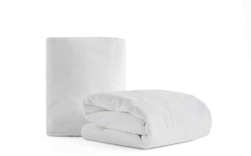 Mi bollito - Wasserdichter Matratzenschoner für Babybetten, Frottee, saugfähig, atmungsaktiv und antibakteriell. (Packung mit 2 Stück - 50 x 85 cm)