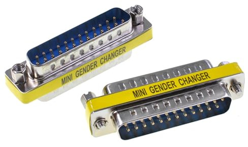 Oiyagai Lot de 2 Adaptateurs DB25 Mâle-Mâle – Connecteur D-SUB 25 Broches pour Câble Série, Ordinateur, Imprimante et Systèmes de Contrôle Industriel
